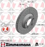 Bremsscheibe Vorderachse links ZIMMERMANN 460.4504.52