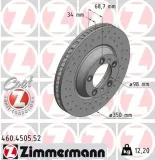 Bremsscheibe Vorderachse rechts ZIMMERMANN 460.4505.52