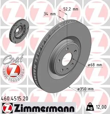 Bremsscheibe ZIMMERMANN 460.4515.20