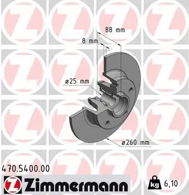 Bremsscheibe ZIMMERMANN 470.5400.00