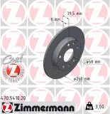 Bremsscheibe Hinterachse ZIMMERMANN 470.5410.20
