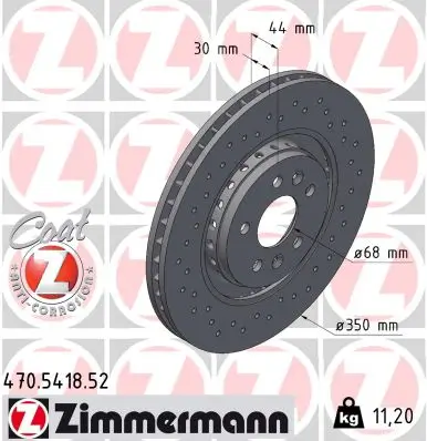 Bremsscheibe Vorderachse ZIMMERMANN 470.5418.52