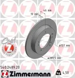 Bremsscheibe Vorderachse ZIMMERMANN 540.2489.20