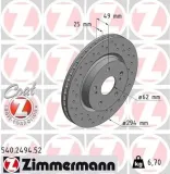 Bremsscheibe Vorderachse ZIMMERMANN 540.2494.52