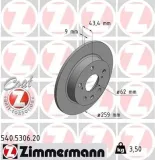 Bremsscheibe Hinterachse ZIMMERMANN 540.5306.20