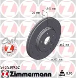 Bremsscheibe Vorderachse ZIMMERMANN 540.5309.52