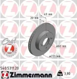 Bremsscheibe Vorderachse ZIMMERMANN 540.5311.20