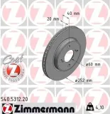Bremsscheibe Vorderachse ZIMMERMANN 540.5312.20