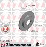 Bremsscheibe Hinterachse ZIMMERMANN 540.5313.20