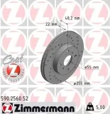 Bremsscheibe ZIMMERMANN 590.2560.52