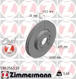 Bremsscheibe Vorderachse ZIMMERMANN 590.2563.20