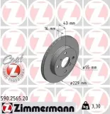 Bremsscheibe Vorderachse ZIMMERMANN 590.2565.20