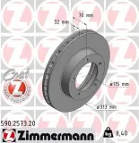 Bremsscheibe Vorderachse ZIMMERMANN 590.2573.20