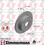 Bremsscheibe Hinterachse ZIMMERMANN 590.2585.20