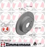 Bremsscheibe ZIMMERMANN 590.2801.20