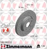 Bremsscheibe ZIMMERMANN 590.2803.52