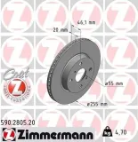 Bremsscheibe Vorderachse ZIMMERMANN 590.2805.20