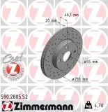 Bremsscheibe Vorderachse ZIMMERMANN 590.2805.52