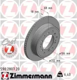 Bremsscheibe Hinterachse ZIMMERMANN 590.2807.20