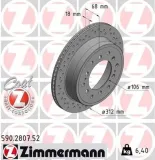 Bremsscheibe ZIMMERMANN 590.2807.52