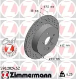 Bremsscheibe Hinterachse ZIMMERMANN 590.2824.52