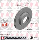 Bremsscheibe ZIMMERMANN 590.2847.20