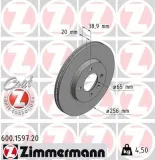 Bremsscheibe Vorderachse ZIMMERMANN 600.1597.20