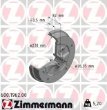 Bremstrommel ZIMMERMANN 600.1962.00