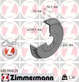 Bremstrommel Hinterachse ZIMMERMANN 600.1968.20