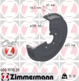 Bremstrommel Hinterachse ZIMMERMANN 600.1970.20