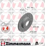 Bremsscheibe ZIMMERMANN 600.3217.52