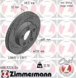 Bremsscheibe Vorderachse links ZIMMERMANN 600.3224.54