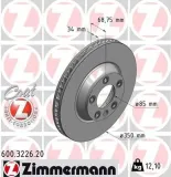 Bremsscheibe Vorderachse links ZIMMERMANN 600.3226.20