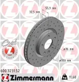Bremsscheibe Vorderachse ZIMMERMANN 600.3231.52