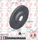 Bremsscheibe Vorderachse links ZIMMERMANN 600.3231.54