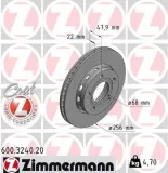 Bremsscheibe Hinterachse ZIMMERMANN 600.3240.20