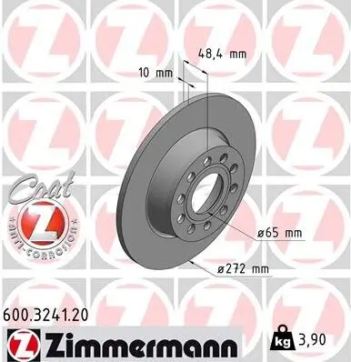 Bremsscheibe ZIMMERMANN 600.3241.20