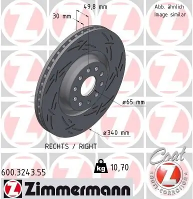 Bremsscheibe ZIMMERMANN 600.3243.55