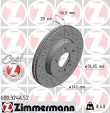 Bremsscheibe Vorderachse ZIMMERMANN 600.3246.52