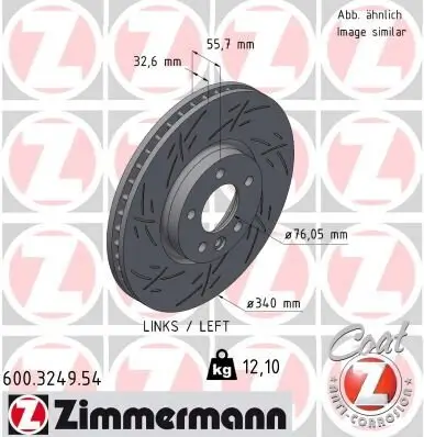 Bremsscheibe ZIMMERMANN 600.3249.54