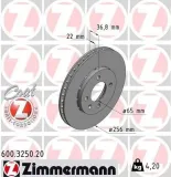 Bremsscheibe ZIMMERMANN 600.3250.20