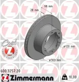 Bremsscheibe ZIMMERMANN 600.3257.20