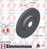 Bremsscheibe Vorderachse ZIMMERMANN 600.3268.20