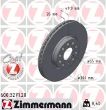 Bremsscheibe Vorderachse ZIMMERMANN 600.3271.20