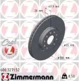 Bremsscheibe Vorderachse ZIMMERMANN 600.3271.52