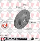 Bremsscheibe ZIMMERMANN 610.1182.52