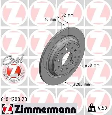 Bremsscheibe ZIMMERMANN 610.1200.20