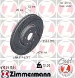 Bremsscheibe Vorderachse links ZIMMERMANN 610.3711.54