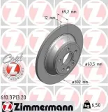 Bremsscheibe Hinterachse ZIMMERMANN 610.3713.20