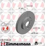 Bremsscheibe Vorderachse ZIMMERMANN 610.3720.20